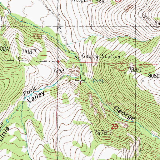 Topographic Map of South Fork George Creek, UT