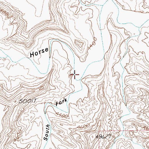 Topographic Map of South Fork Horse Canyon, UT