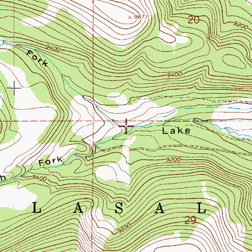 Topographic Map of South Fork Lake Canyon, UT