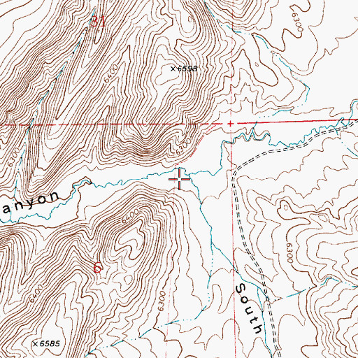 Topographic Map of South Fork North Eden Canyon, UT