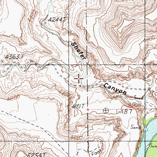 Topographic Map of South Fork Shafer Canyon, UT