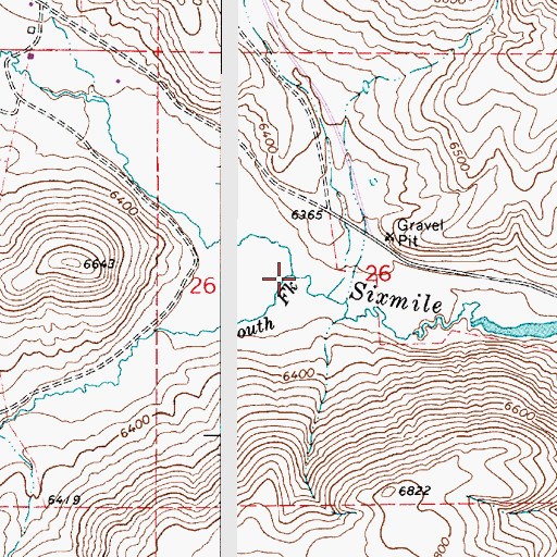 Topographic Map of South Fork Sixmile Creek, UT