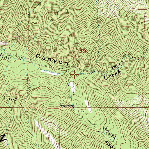 Topographic Map of South Fork Soldier Creek, UT