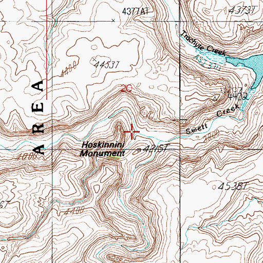 Topographic Map of South Fork Swett Creek, UT