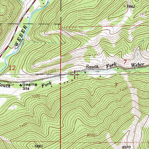 Topographic Map of South Fork Weber River, UT