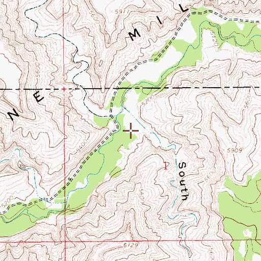Topographic Map of South Franks Canyon, UT