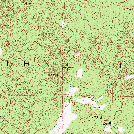 Topographic Map of South Hills, UT