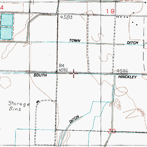 Topographic Map of South Hinckley Canal, UT