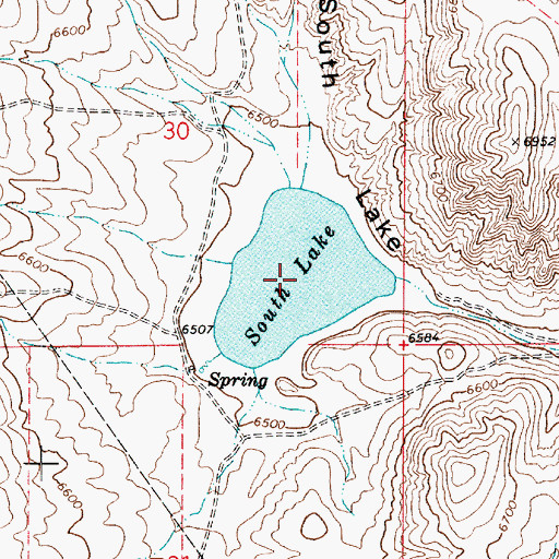 Topographic Map of South Lake, UT