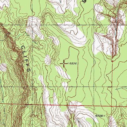 Topographic Map of South Mountain, UT