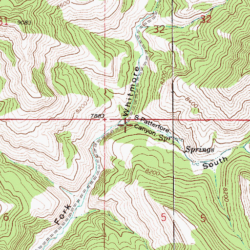 Topographic Map of South Patterfore Canyon, UT