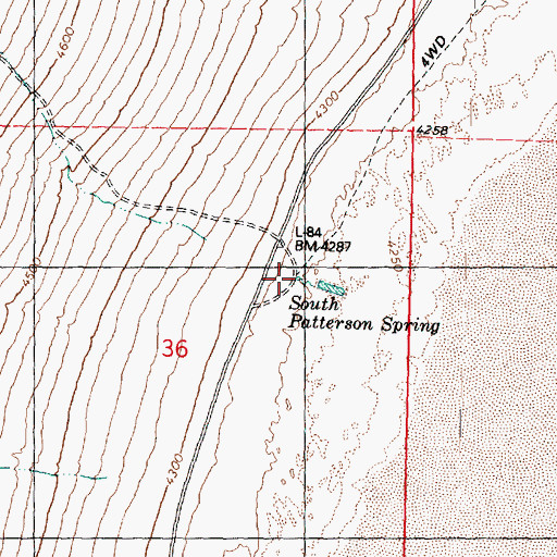 Topographic Map of South Patterson Spring, UT