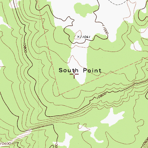 Topographic Map of South Point, UT