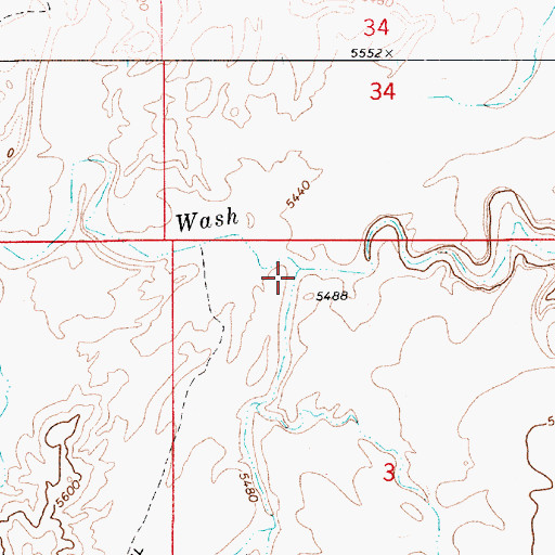 Topographic Map of South Red Wash, UT