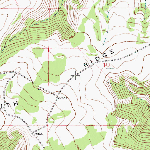 Topographic Map of South Ridge, UT
