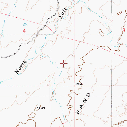 Topographic Map of South Sand Bench, UT