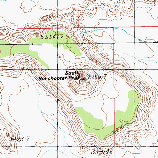 Topographic Map of South Sixshooter Peak, UT