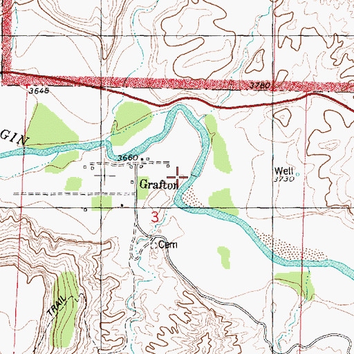 Topographic Map of South Wash, UT