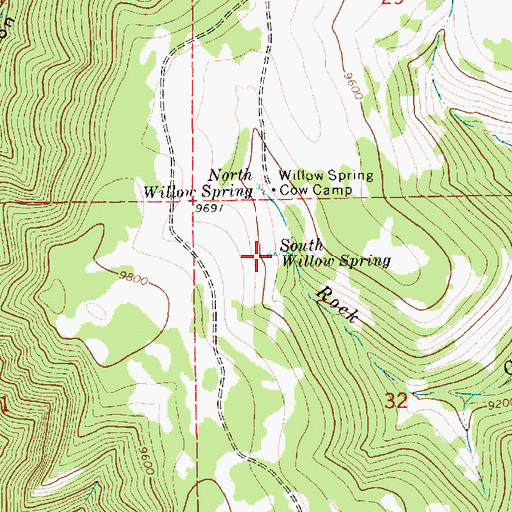 Topographic Map of South Willow Spring, UT