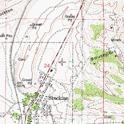 Topographic Map of Southport Gulch, UT