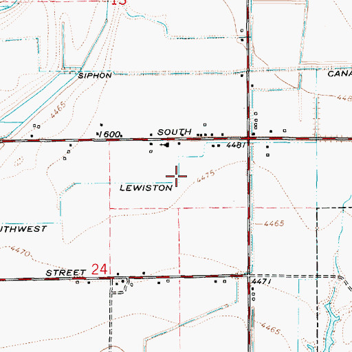 Topographic Map of Southwest Lewiston Canal, UT