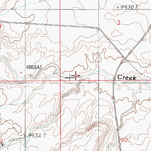 Topographic Map of Speck Creek, UT