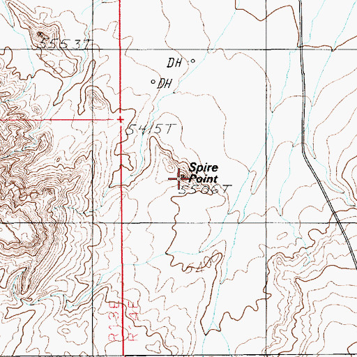 Topographic Map of Spire Point, UT