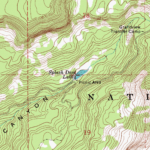 Topographic Map of Splash Dam Lake, UT