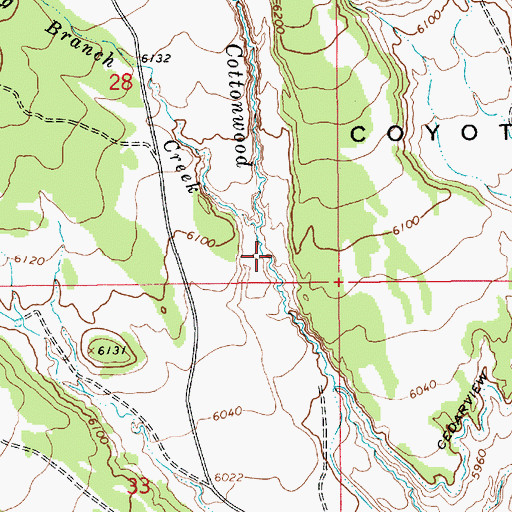 Topographic Map of Spring Branch Creek, UT