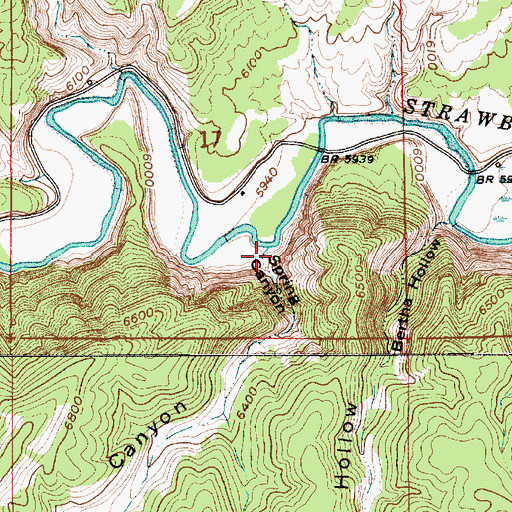 Topographic Map of Spring Canyon, UT