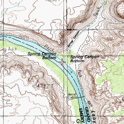 Topographic Map of Spring Canyon, UT