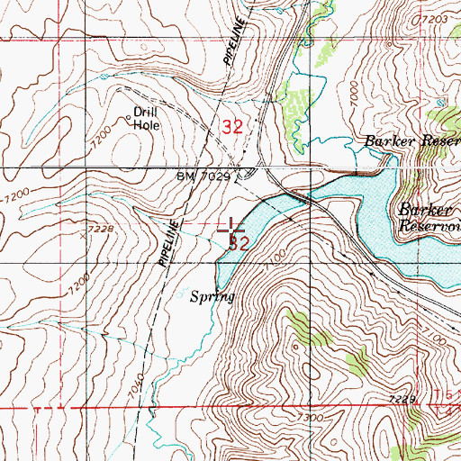 Topographic Map of Spring Creek, UT
