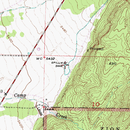 Topographic Map of Spring Creek, UT