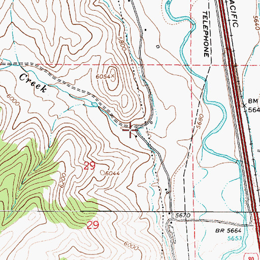 Topographic Map of Spring Creek, UT