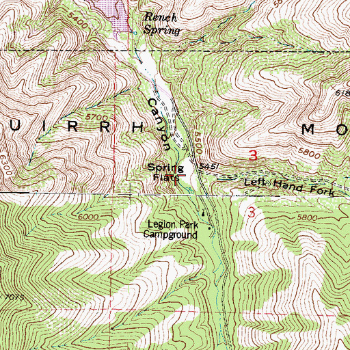 Topographic Map of Spring Flats, UT