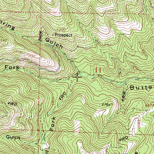 Topographic Map of Spring Gulch, UT