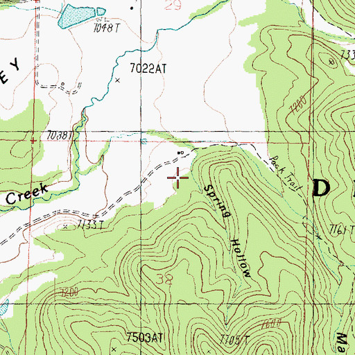 Topographic Map of Spring Hollow, UT