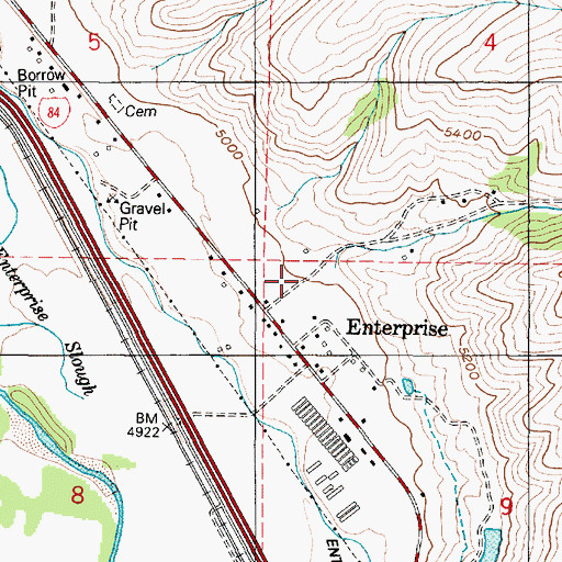 Topographic Map of Spring Hollow, UT