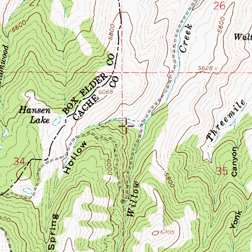 Topographic Map of Spring Hollow, UT