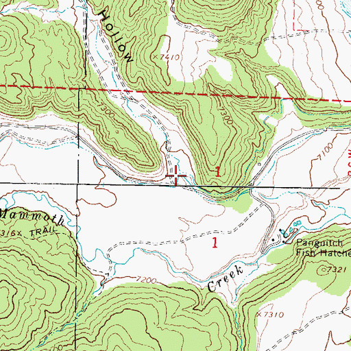 Topographic Map of Spring Hollow, UT
