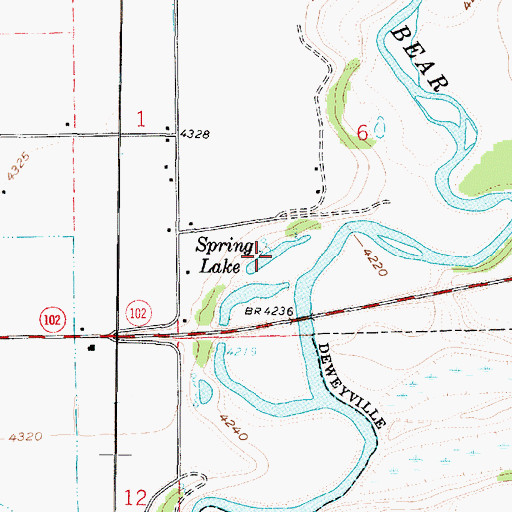 Topographic Map of Spring Lake, UT