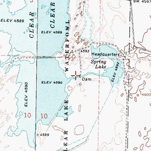 Topographic Map of Spring Lake, UT