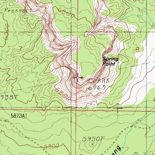 Topographic Map of Spring Point, UT