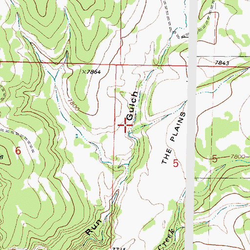Topographic Map of Spring Run Gulch, UT
