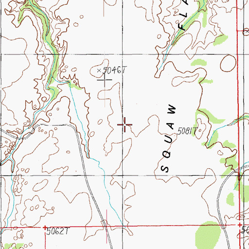 Topographic Map of Squaw Flat, UT
