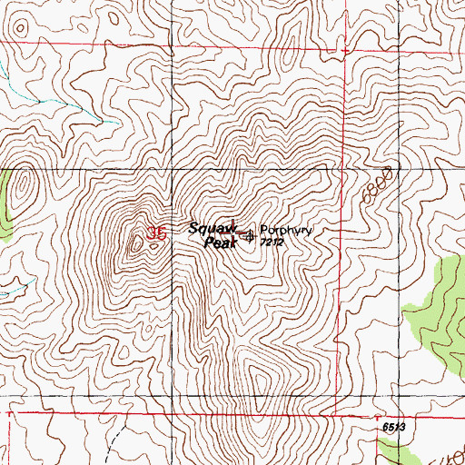 Topographic Map of Squaw Peak, UT