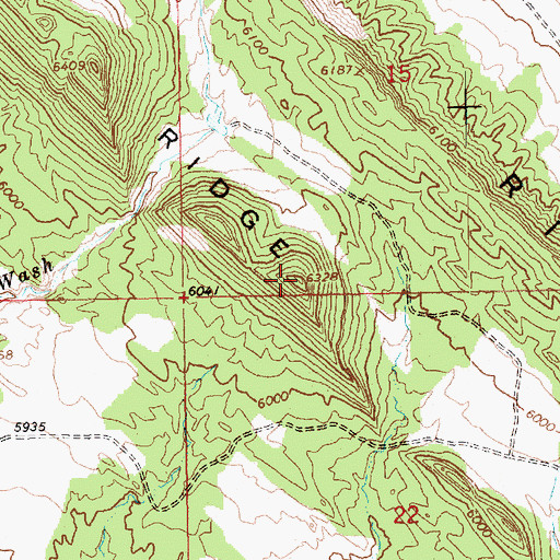 Topographic Map of Squaw Ridge, UT