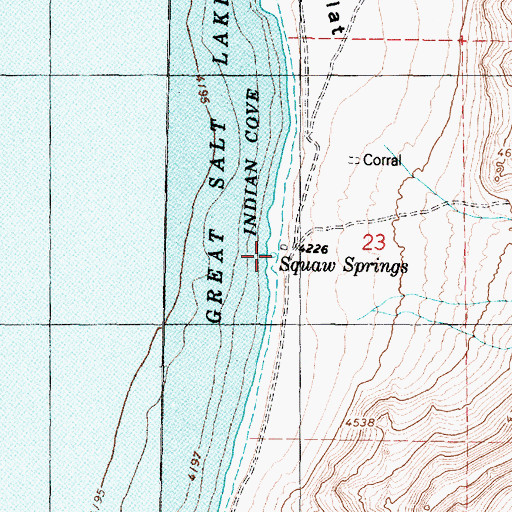 Topographic Map of Squaw Springs, UT