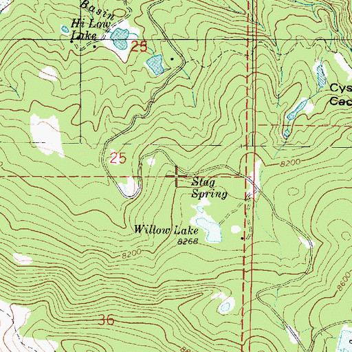 Topographic Map of Stag Spring, UT