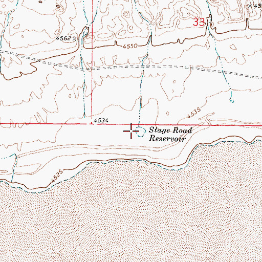Topographic Map of Stage Road Reservoir, UT